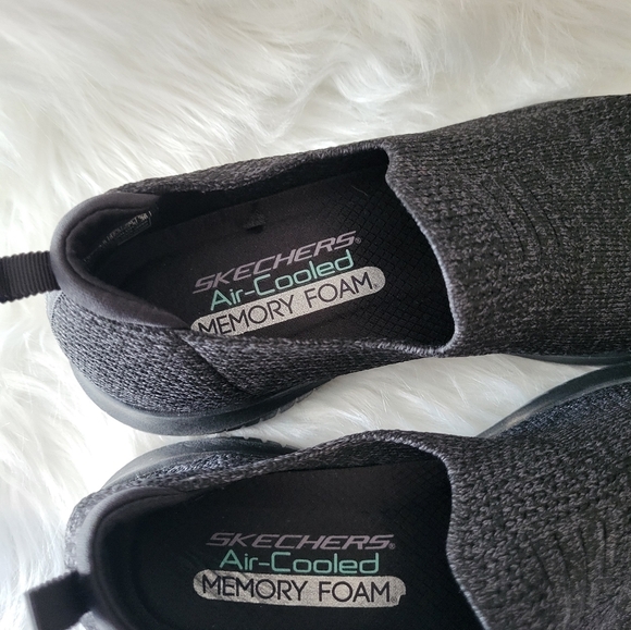 Skeckers Women's Black Slip-On Sneakers, Size 7.5 - Picture 7 of 8